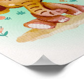 Elephant Kinder Room Poster Animal Nursery Print (Hoek)