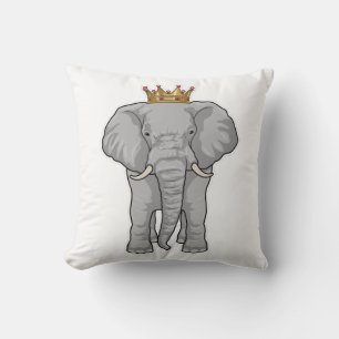 Elephant King Crown Kussen