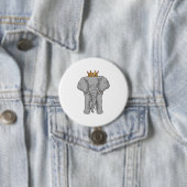 Elephant King Crown Ronde Button 7,6 Cm (In situ)