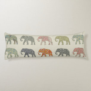 Elephant kleurrijk dierenpatroon hedendaags lichaamskussen