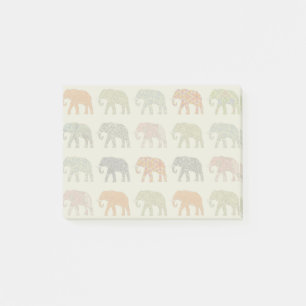 Elephant kleurrijk dierenpatroon hedendaags post-it® notes