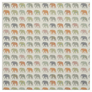 Elephant kleurrijk dierenpatroon hedendaags stof