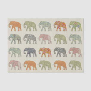 Elephant kleurrijk dierenpatroon hedendaags tissuepapier
