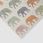 Elephant kleurrijk dierenpatroon hedendaags tissuepapier (Detail)