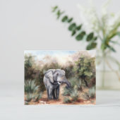 Elephant komt door Briefkaart (Staand voorkant)