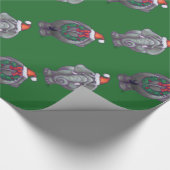 Elephant-koppen en -patroonpatronen cadeaupapier (Hoek)