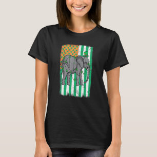 Elephant Leprechaun Usa Irish Flag St Patricks Day T-shirt