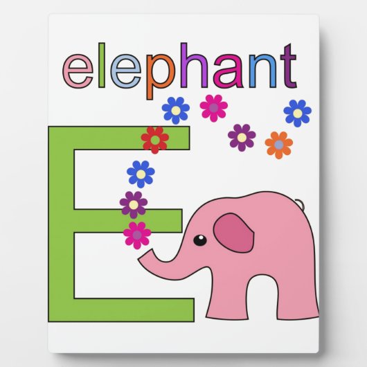 Elephant Letter E Fotoplaat (Voorkant)