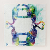 Elephant-liefde Legpuzzel (Horizontaal)