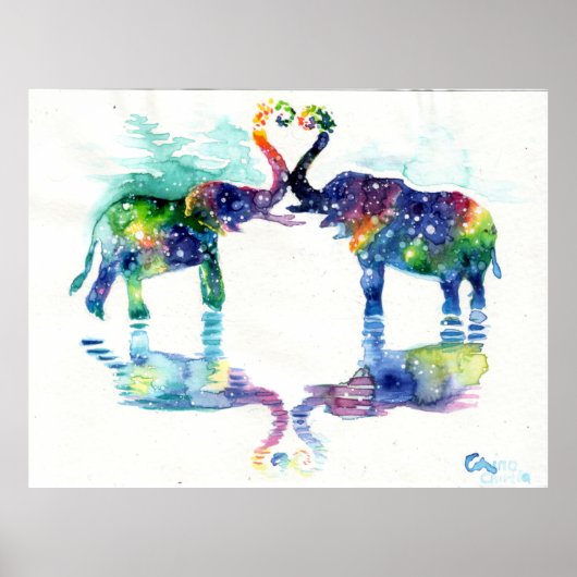 Elephant-liefde Poster (Voorkant)