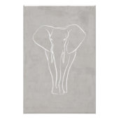 Eléphant Line Art | Poster minimaliste Safari (Devant)