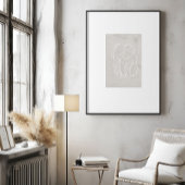 Eléphant Line Art | Poster minimaliste Safari