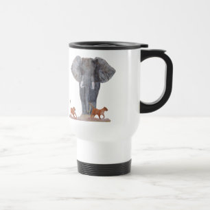 "Elephant & Lionesses" Plastic Travel Mug Reisbeker