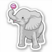 Elephant Lollipop Sticker (Voorkant)