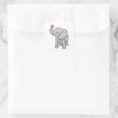 Elephant Lollipop Vierkante Sticker (Tas)