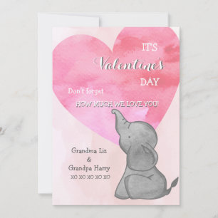 Elephant Love Carte Saint Valentin