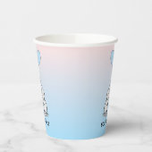 Elephant Love Design Gender onthulling Paper Cups Papieren Bekers (Links)