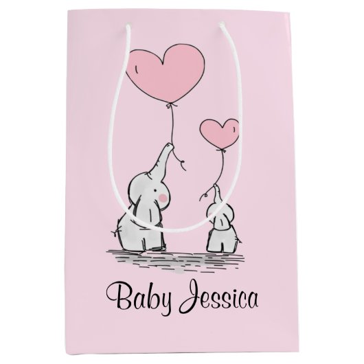 Elephant Love Design Sac cadeau (Devant)