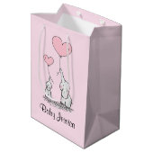 Elephant Love Design Sac cadeau (Dos Angle)