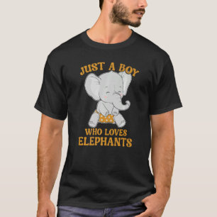 Elephant Love Gewoon een jongen die van olifanten T-shirt