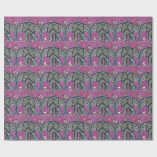 Elephant Love Gift Wrapping Paper Cadeaupapier (Vlak)