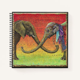Elephant Love-laptop: Xenophile Notitieboek