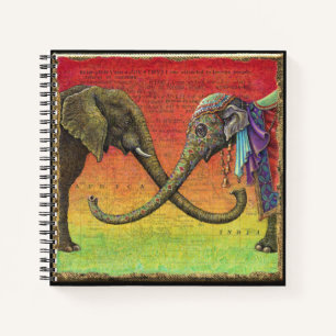 Elephant Love-laptop: Xenophile Notitieboek