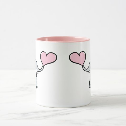 Elephant love mok - roze (Midden)