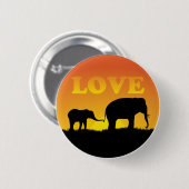 Elephant Love Ronde Button 5,7 Cm (Voorkant /achterkant)