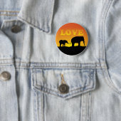 Elephant Love Ronde Button 5,7 Cm (In situ)