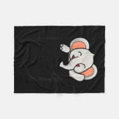 Elephant Lovers Cute Funny Elephant In Cket Fleece Deken (Voorkant (Horizontaal))