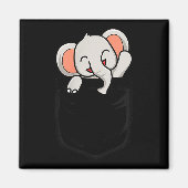 Elephant Lovers Cute Funny Elephant In Cket  Magneet (Voorkant)