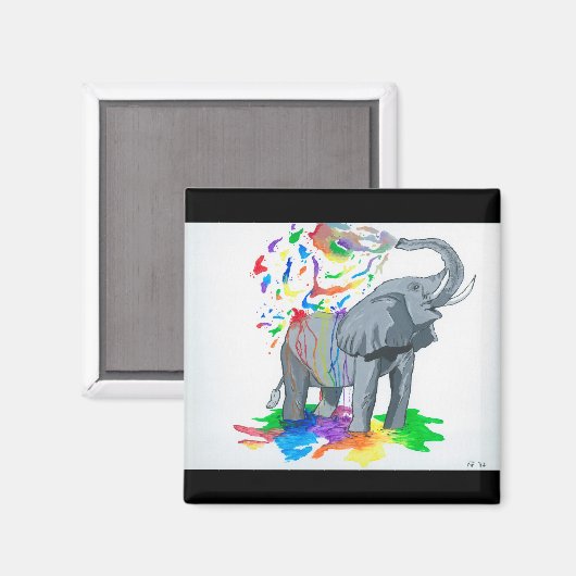 Elephant Magnet Magneet (Voorkant / Achterkant)