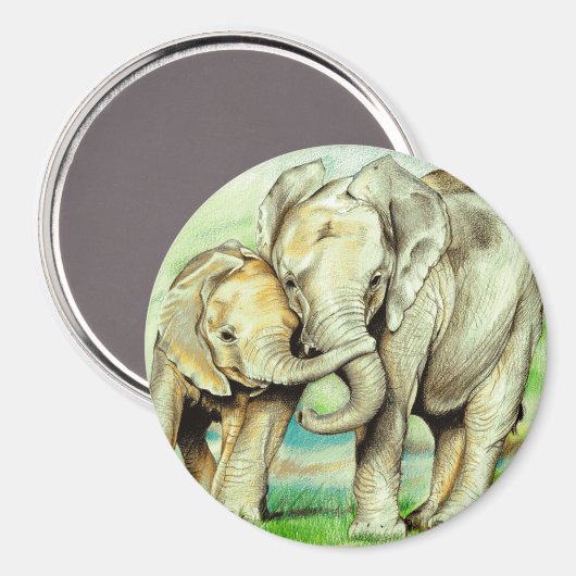 Elephant Magnet Magneet (Voorkant / Achterkant)
