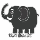 Elephant mailbox-sticker sticker (Voorkant)