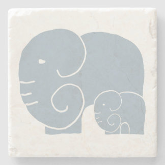 Elephant Mam & Baby stone onderzetter