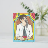 Elephant Man Circus Side Show Freak art briefkaart (Staand voorkant)