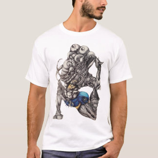 Elephant man, dierenkunst, pentekening, unieke kun t-shirt