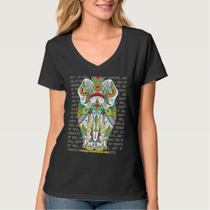 Elephant Mandala Loving Kindness Metta Wish Blessi T-shirt