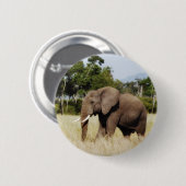 Elephant Masai Mara, Kenya badge-knop Ronde Button 5,7 Cm (Voorkant /achterkant)