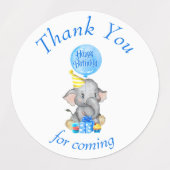 Elephant merci Étiquettes (Design 1)