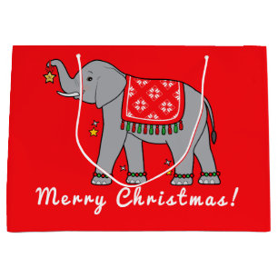 Elephant Merry kerst Groot Cadeauzakje