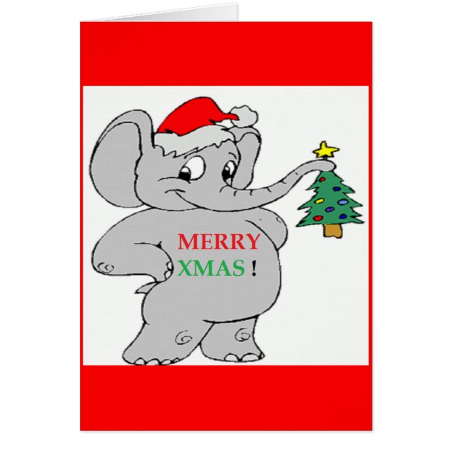 ÉLÉPHANT "MERRY XMAS" (Devant)