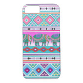 Elephant met Aztec Pattern iPhone 7 Hoesje (Achterkant)
