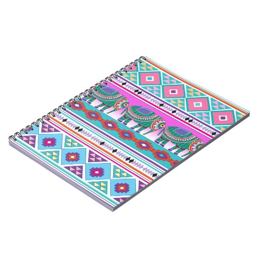 Elephant met Aztec Pattern Notitieboek (Linkerzijde)