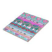 Elephant met Aztec Pattern Tegeltje (Zijkant)