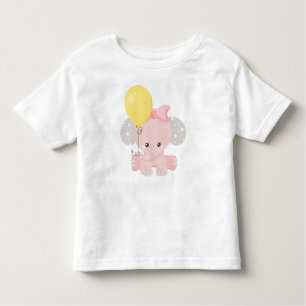 Elephant met ballon, Cute Elephant, Crown, sterren Kinder Shirts