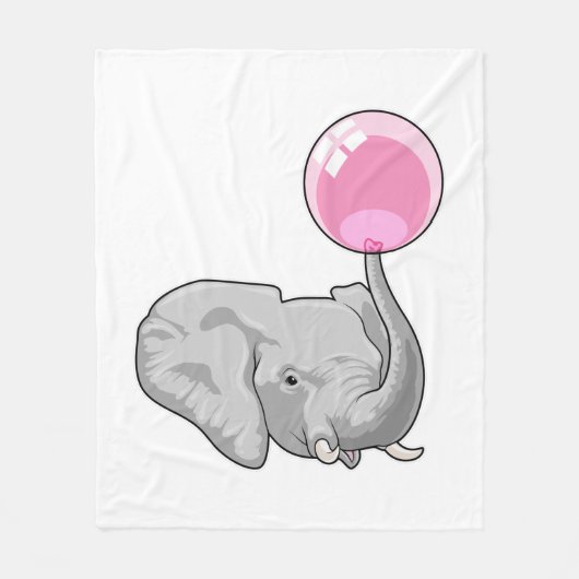 Elephant met ballon fleece deken (Voorkant)