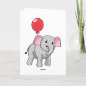 Elephant met ballon kaart (Achterkant)