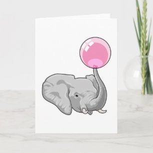 Elephant met ballon kaart